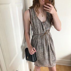ACNE Studios Naia Snake Print Open Back Mini Dress